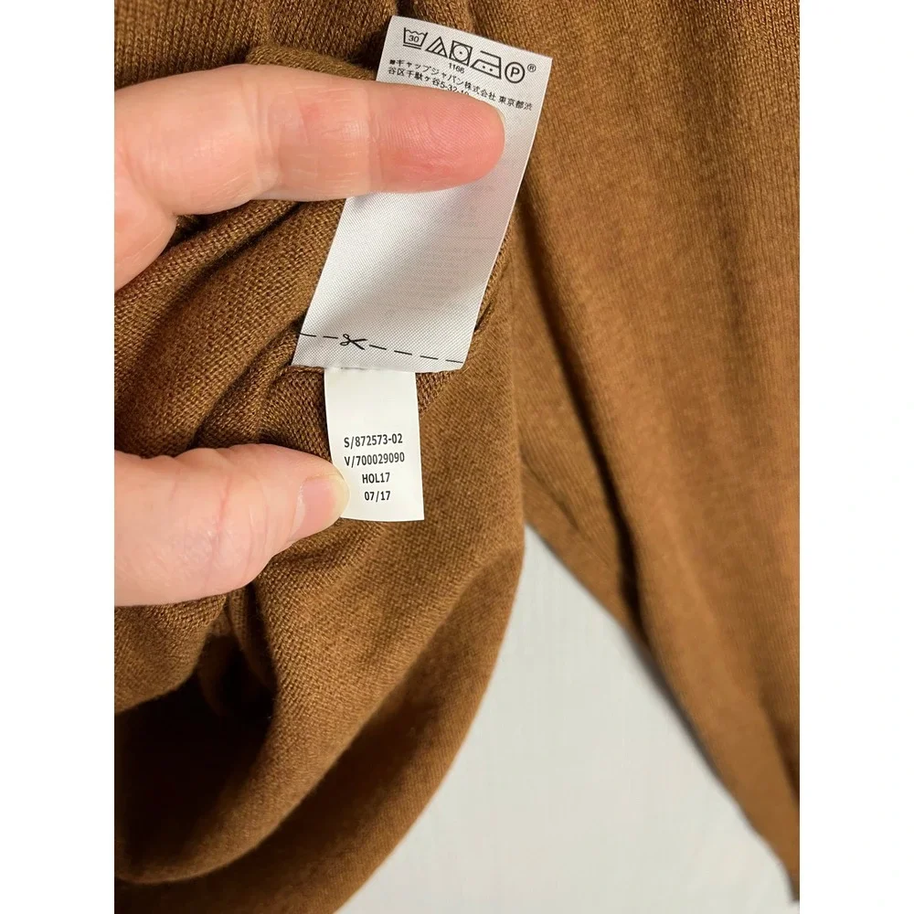 Banana Republic Quarter Zip Sweater Men L Brown Premium Luxe‎ Yarn Silk Cashmere